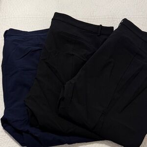 J. Crew Factory Lot Women’s Ruby Full-Length Pant in Black (2) and Navy (1)